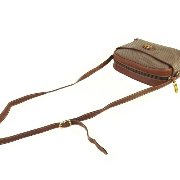 GUCCI Shoulder Bag Logo Plate Gray Gray PVC x Leather Authentic USED - Picture 6 of 11